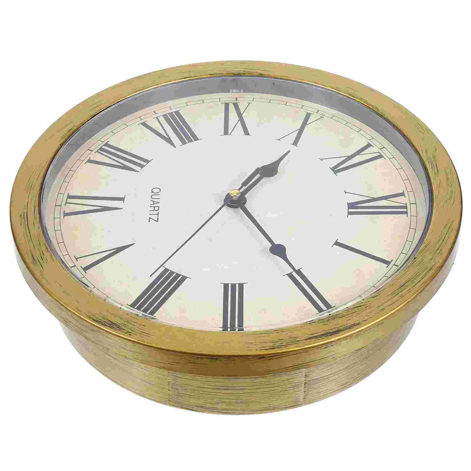 Reloj de pared vintage, caja fuerte, joyería secreta grande, relojes de seguridad, dinero en efectivo, compartimento para joyería (bronce)