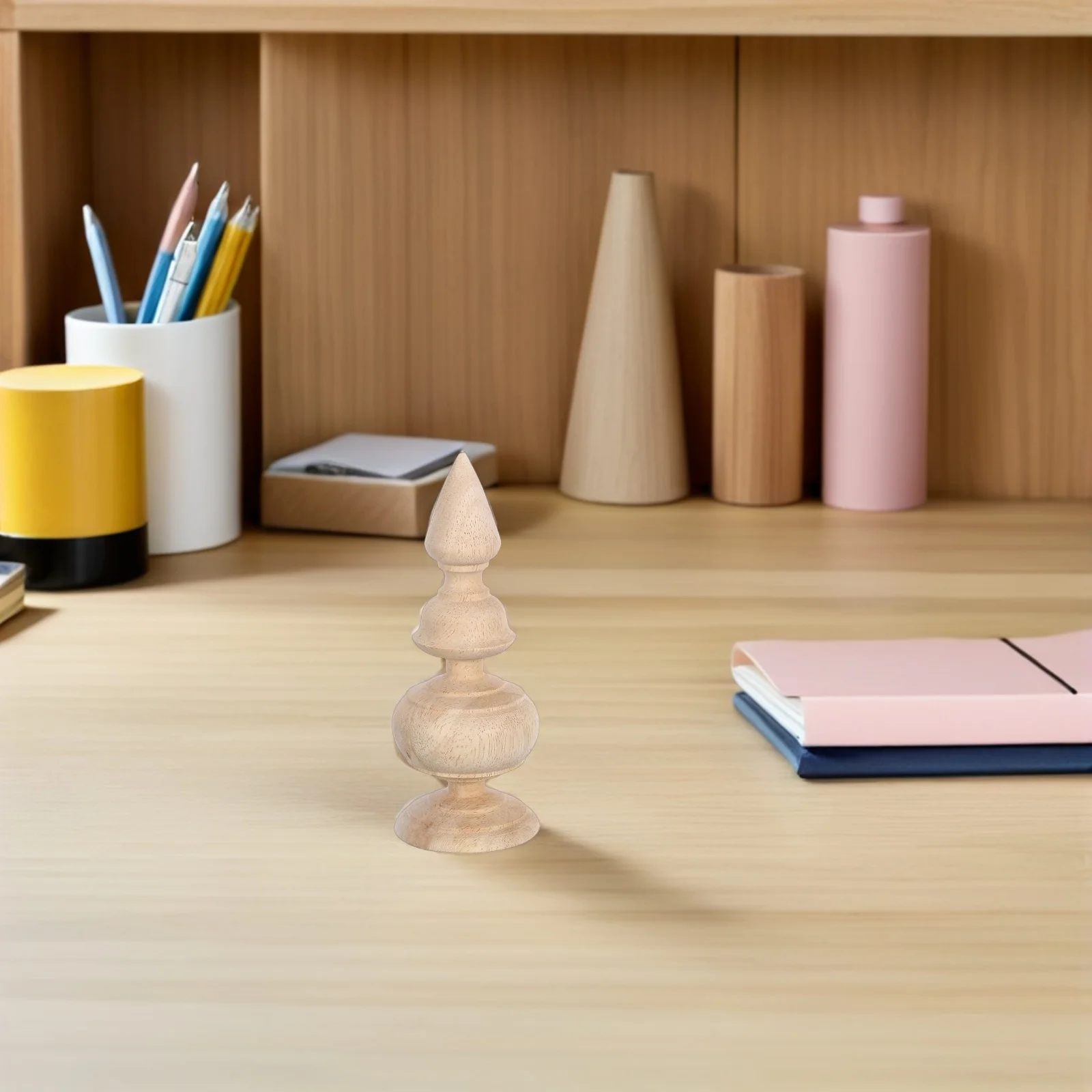 

2pcs Solid Wood Decorative Finials Unfinished Ball Top Posts For Staircase Handrails Bed Frame Furniture Indoor Decoration Craft