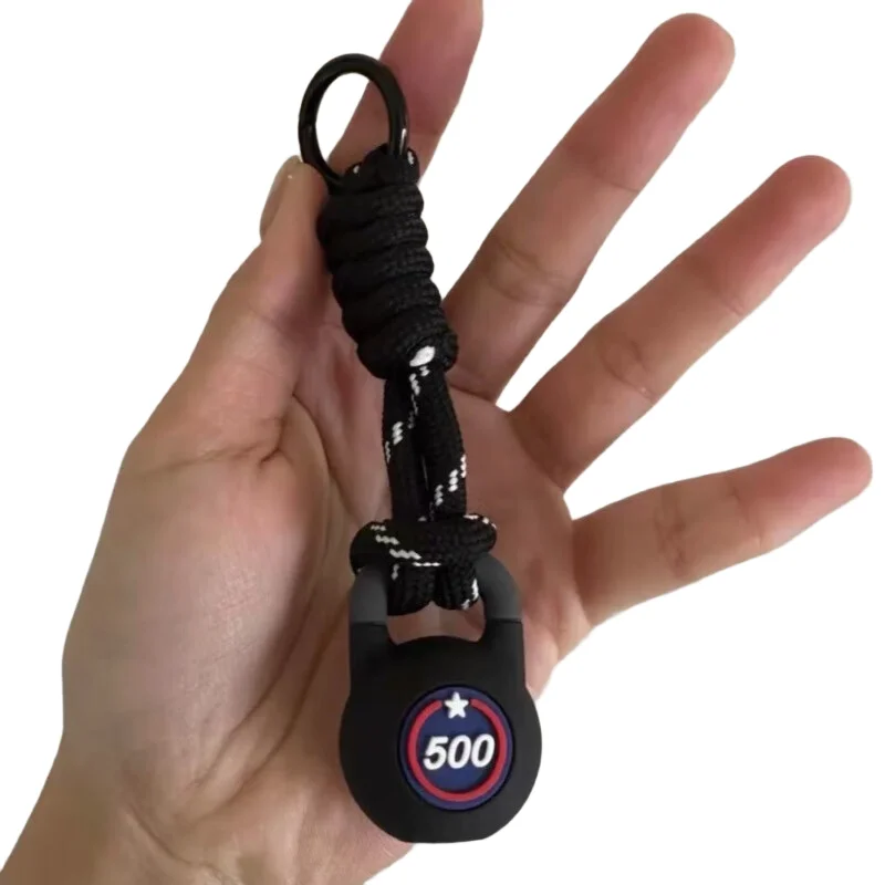 Neuer Fitness-Serie-Schlüsselanhänger, handgewebt, Kettlebell, Hantel, Schlüsselanhänger, Geschenk für Fitness-Enthusiasten, modischer Charm-Taschenanhänger – Detail 5