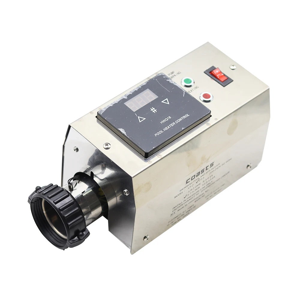 3KW Pool Heater Electric Swimming Pool and SPA Bath Heating Tub Water Heater Thermostat 220V Swimming Pool Accessories 220V