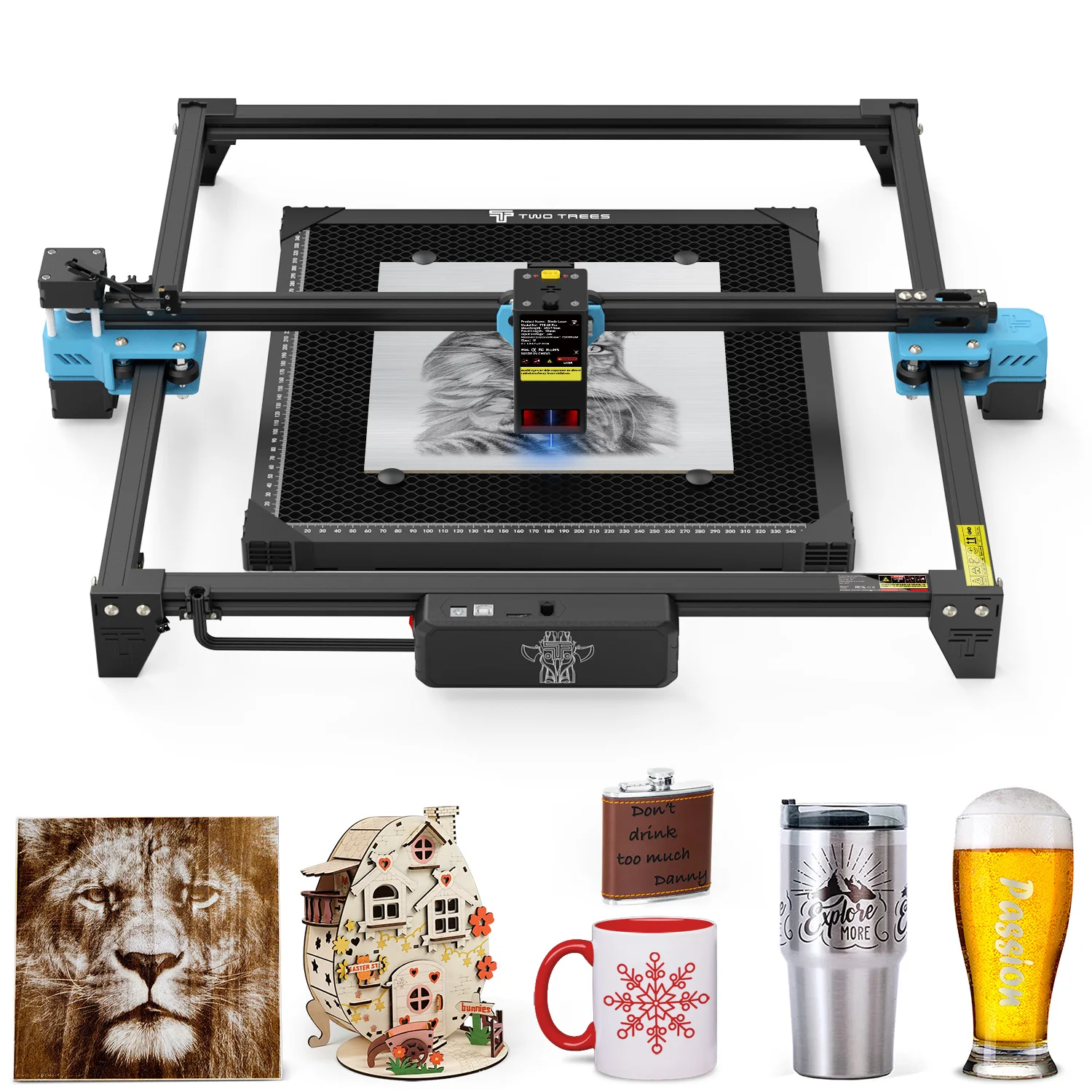 

TTS-20 Pro 20W Laser Engraver High Speed Diode Laser Engraving Machine DIY Woodwork Cutting Machine CNC BulkMan 3D