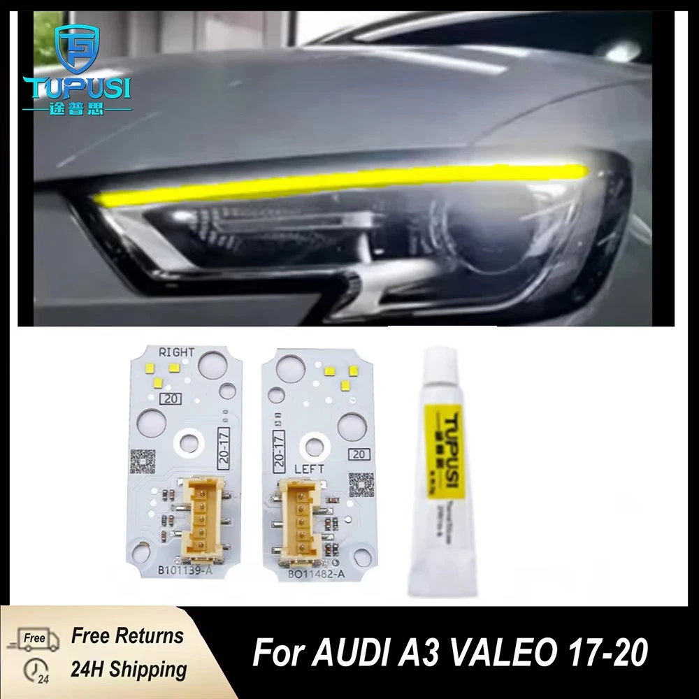 

Yellow Angel Eyes DRL Boards 8V0998473 8V0998474 For Audi A3 S3 Xenon Headlight Daytime Running Light Repair B011482-A B011482-B