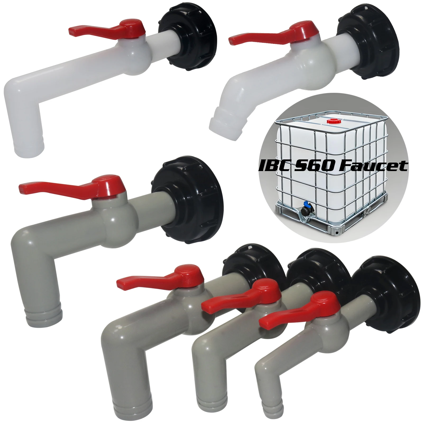 IBC tank adapter water cube valve fittings Garden irrigation connector Easy use Hose Switch Faucets Faucet Connector Filter