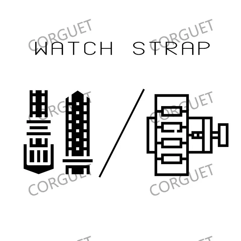 Le tariffe del servizio di personalizzazione CORGEUT includono il Logo personalizzabile dimensioni della cassa della cornice colore dell'orologio cinturino dell'ago tutti gli stili nel nostro negozio Et
