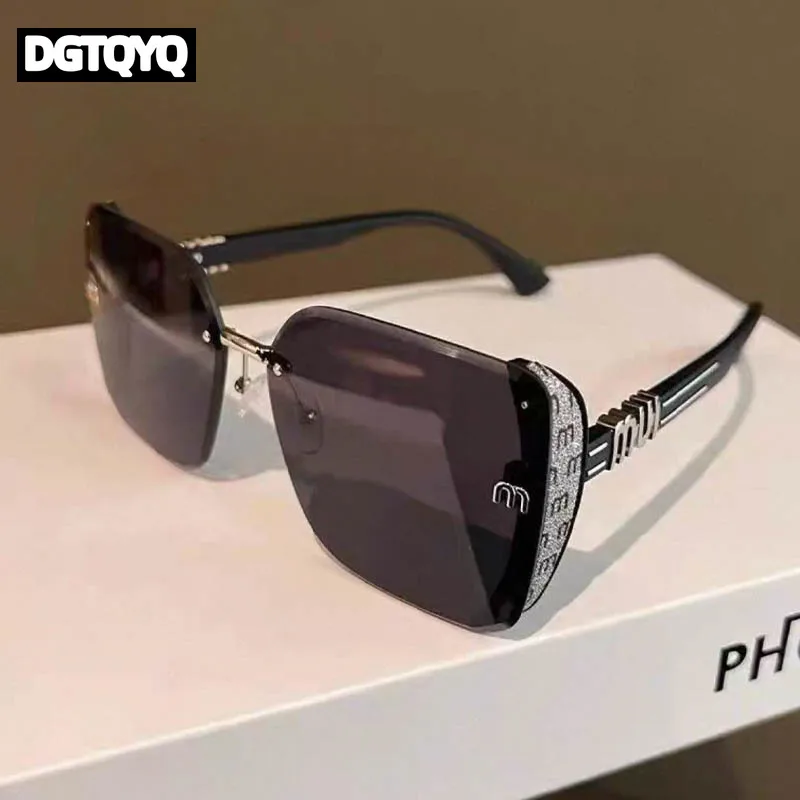 2026 Luxury Fashion Square Sunglasses Women High Quality Letters Sun Glasses Ladies Vintage Trendy Driving Eyewear Gafas De Sol 6