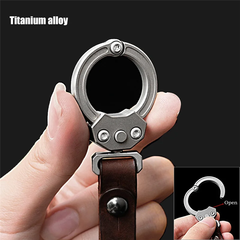 ABKP-Pendant Gadget Gift For Men Titanium Carabiner Keychain Clip Key Chain Hook For Men Women