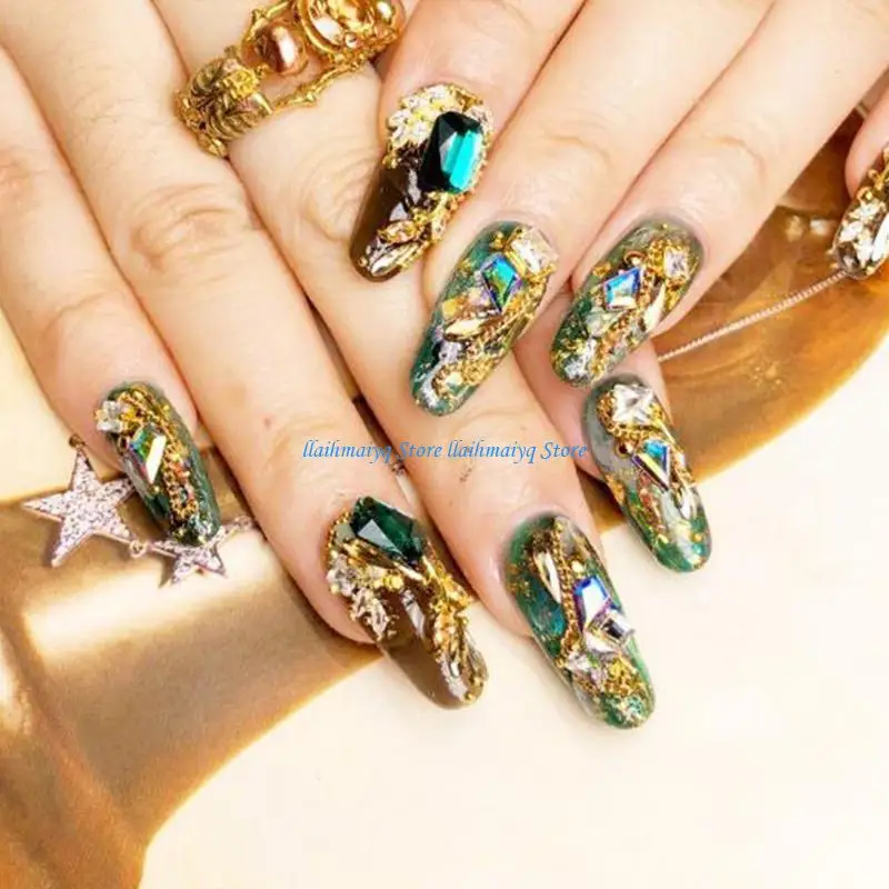 573B DIY Jewelry Resin Nails Arts Sticker Imitation Silver Gold Foil Chips Flakes