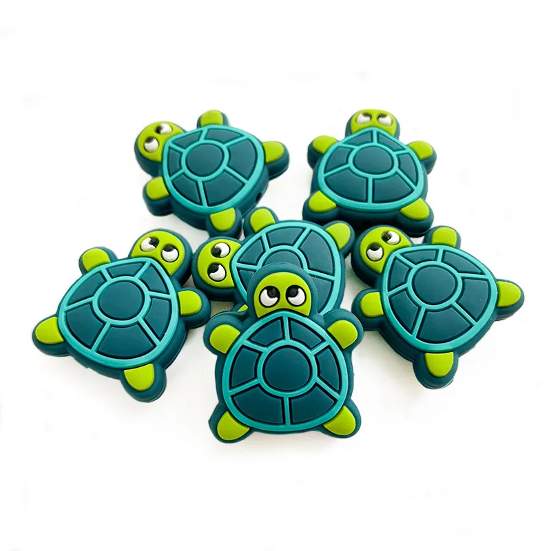 Perles en silicone en forme de tortue, 10 pièces, de qualité alimentaire, pour fabriquer soi-même des bijoux pour nouveau-né