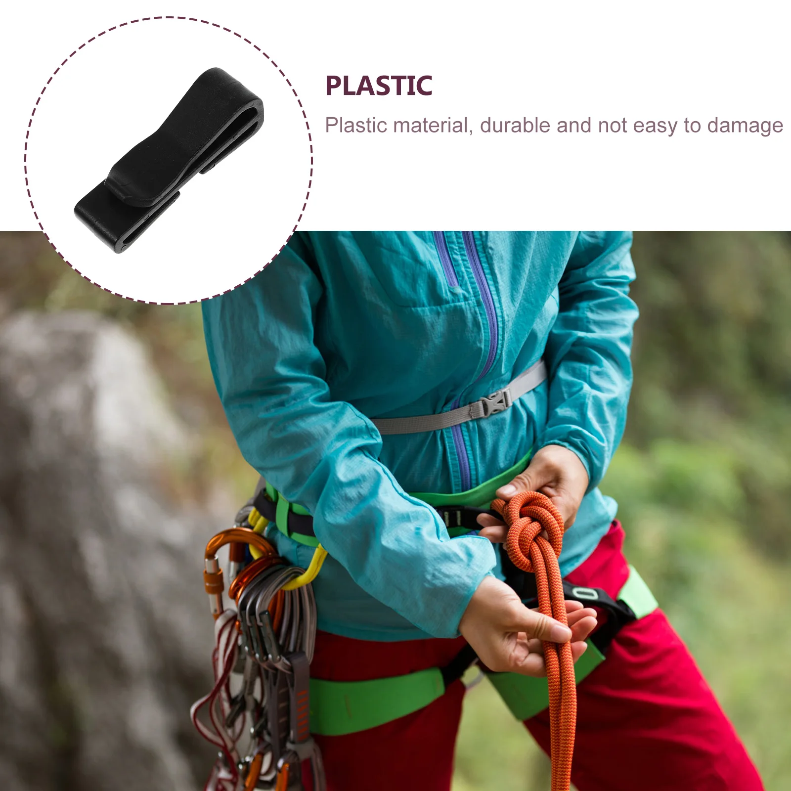 

Outdoor Belt Clips Durable Plastic Lightweight Webbing Fixing Buckle Connecting Fastener Hiking Bag Black Travel Accessories