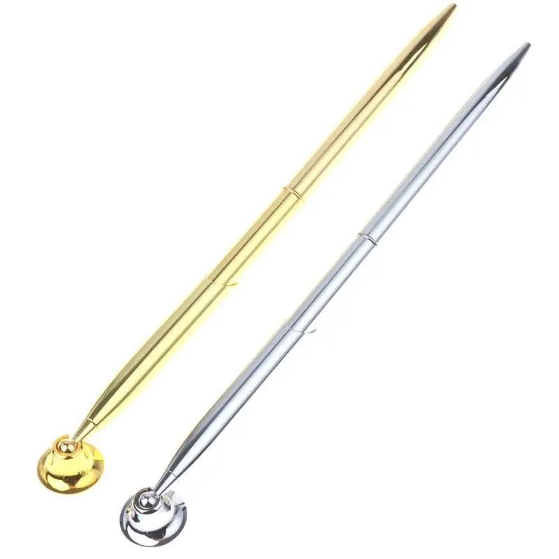Ballpoint Pen, Retro Metal Ballpoint Pen Attached Base Stand Desk Office Counter Wedding Guest Sign Signature Pens Set