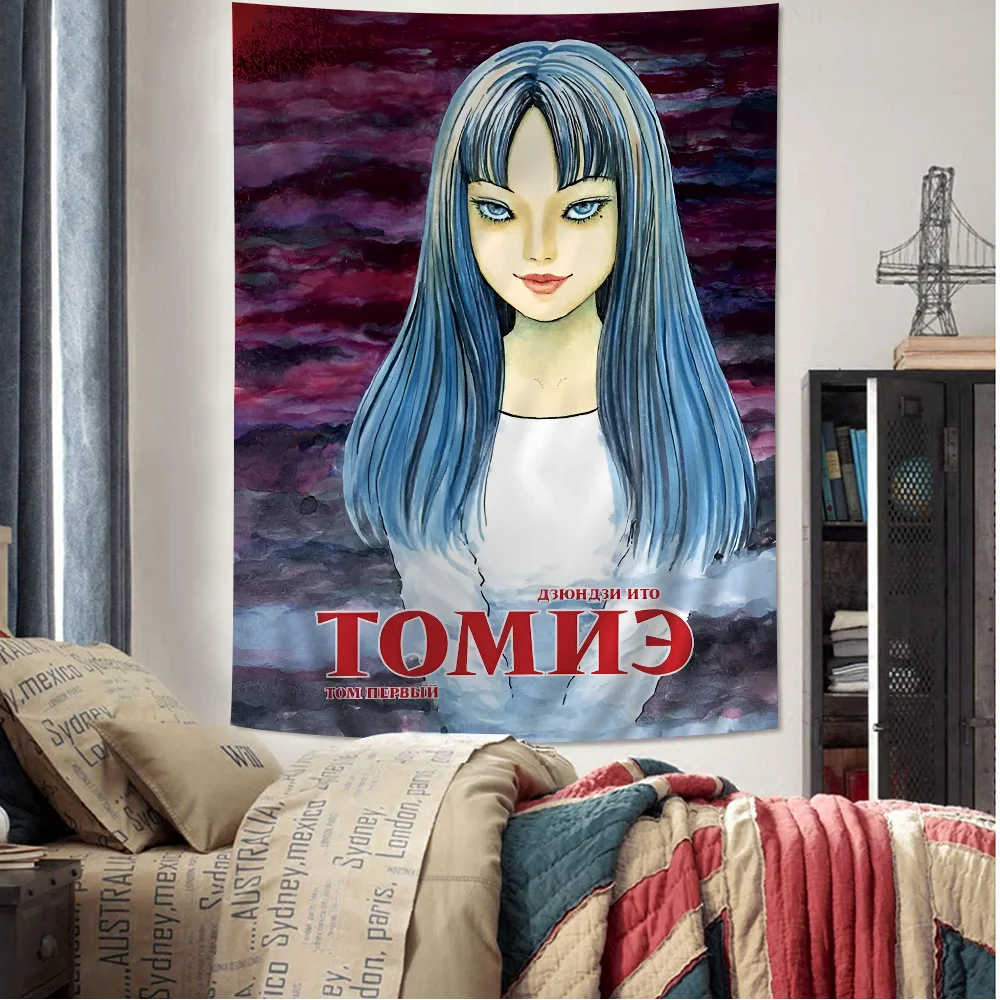 

Tomie Junji Ito DIY Wall Tapestry Hanging Tarot Hippie Wall Rugs Dorm Home Decor