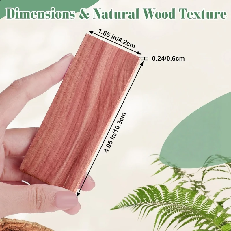 10Pcs Cedar Block for Clothes Storage Natura Cedars Wood Fresh Odour Deterrent Insect Cedar Chips Closet Drawer Wardrobe Moth