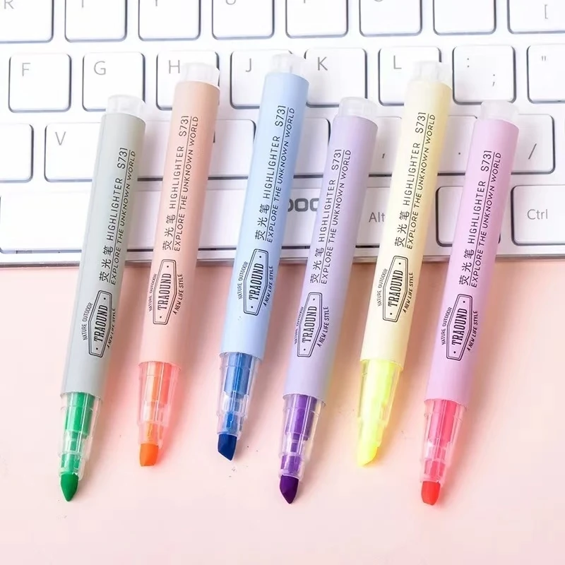 Kawaii highlighter watercolor pen fine watercolor pen highlighter note taking pen scrapbook painting stationery student supplies