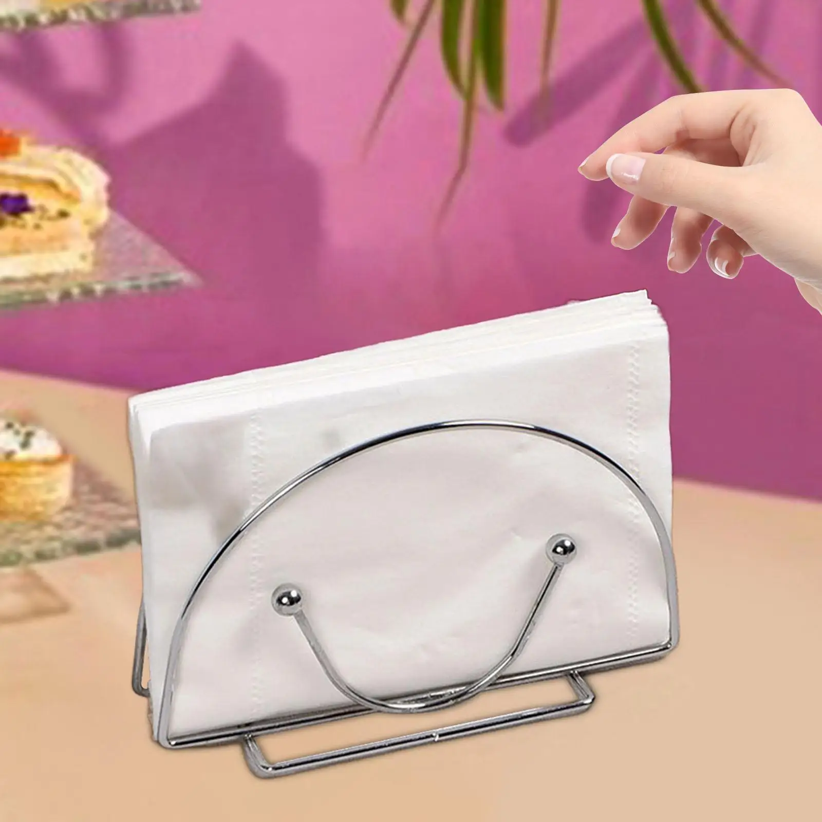 Upright Napkin Dispenser Napkin Holders Convenient Tissue Dispenser Picnics Organization Kitchen Table Tissue Storage Holder