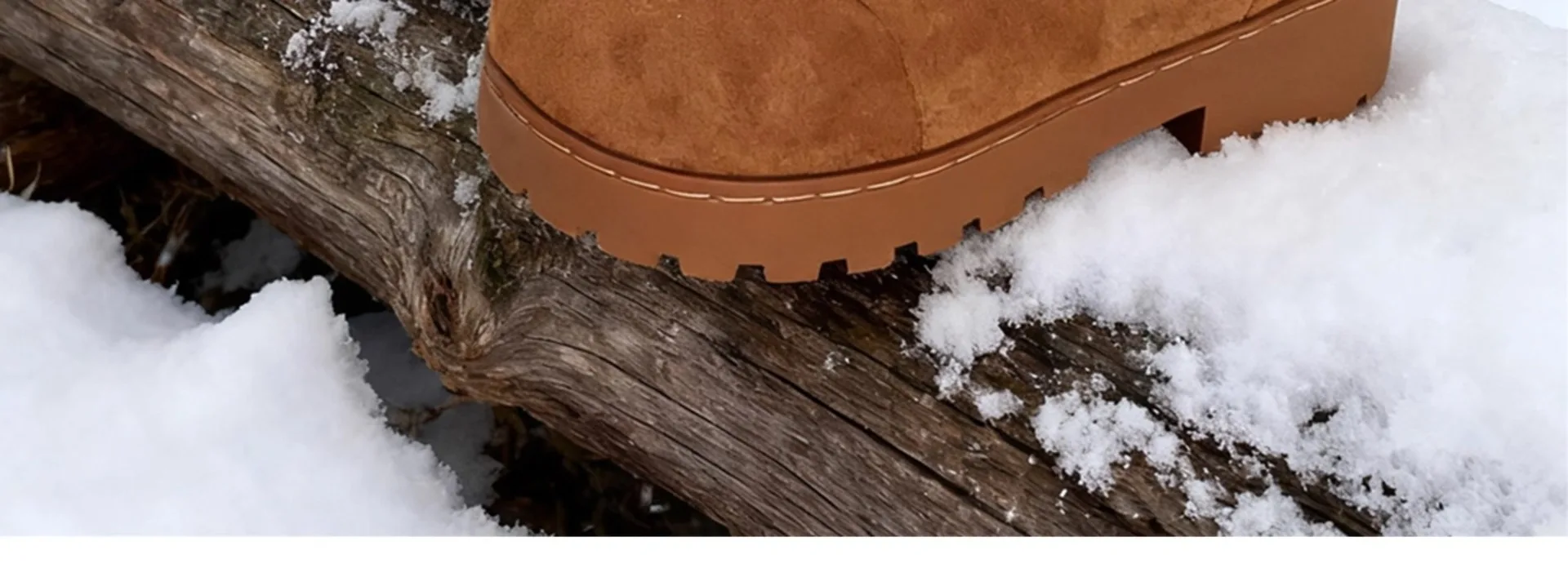 Neue Damen-Schneestiefel mit niedrigem Absatz, Markenschuhe, Winter-Knöchelstiefel zum Überziehen, warme Plüschschuhe für Damen, luxuriöse Damenmode, breite Stiefeletten – Detail 4