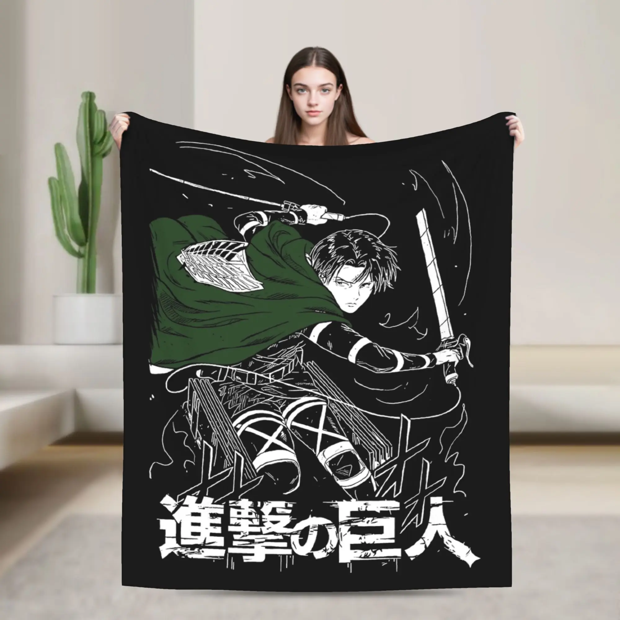 

Одеяла Captain Levied AOT Attacks on Titans, коралловый флис, плюшевое зимнее супер теплое одеяло для кровати, офисного ковра