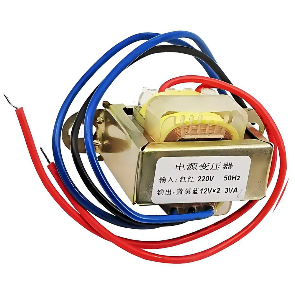 Dual 12V Power Transformer AC220 to 12V Output 3W Isolation Voltage Stabilizing Transformer Power Amplifier Speaker Power Supply