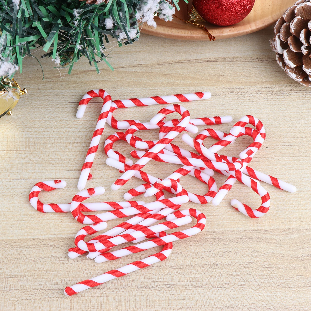 

50 Pcs Christmas Cane Toy Cute Ornament Holiday Party Decoration Peppermint Decorations