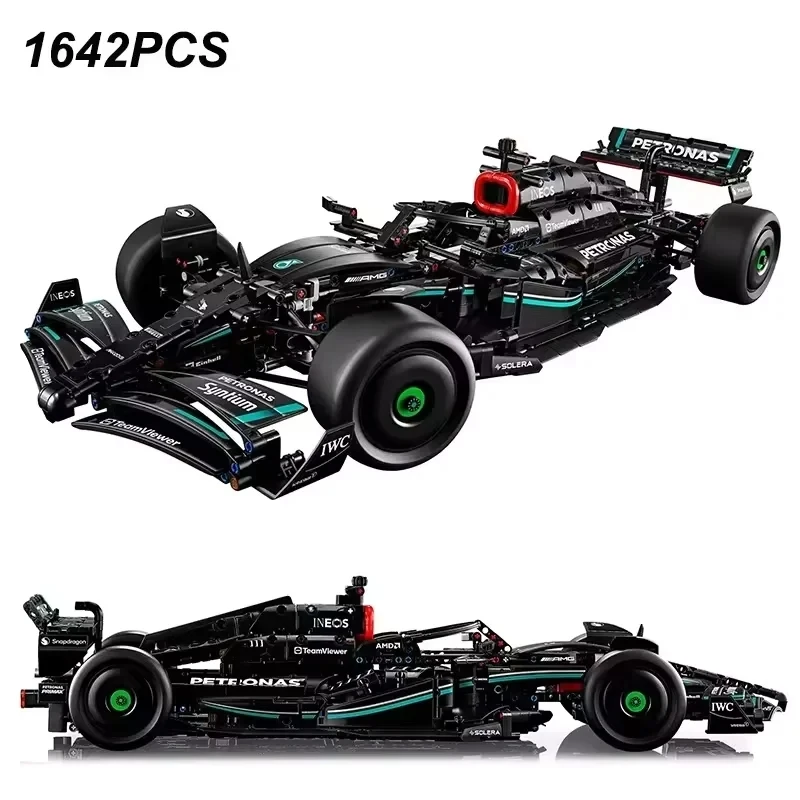 F1 W14 E Technische Kompatibel 42171 1:8 Sets 1642 Stücke Leistung Bausteine Super Rennwagen Montage Modell Spielzeug für Jungen Geschenk