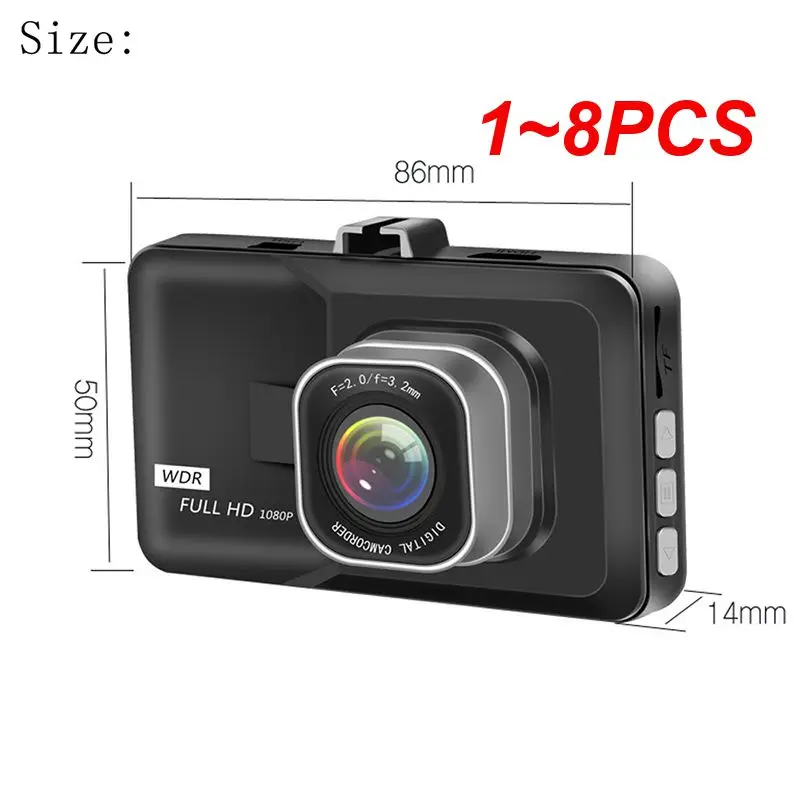 

1~8PCS Vehicle Dash Cam For Car 3-Inch 1080P LCD Wide Angle Driving Recorder High-definition Night Vision Car DVR Dash Camera