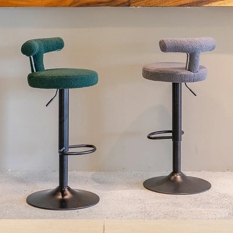 

Modern Swivel Bar Chairs Nordic Office Luxury Reception Bar Chairs Italian Design Liftable Bar Furniture Chaises Hautes LLBC