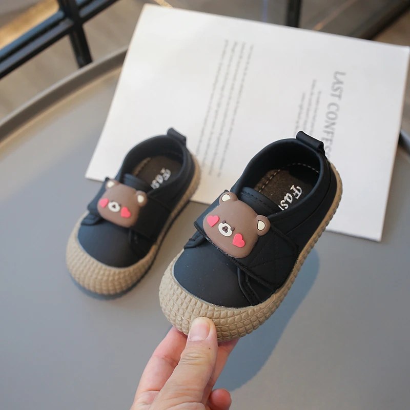 Children Casual Shoes for Baby Girls Boys Cartoon Bear Sneakers Anti Slip Soft Sole Comfortable Toddler Kids Shoes Size 21-30