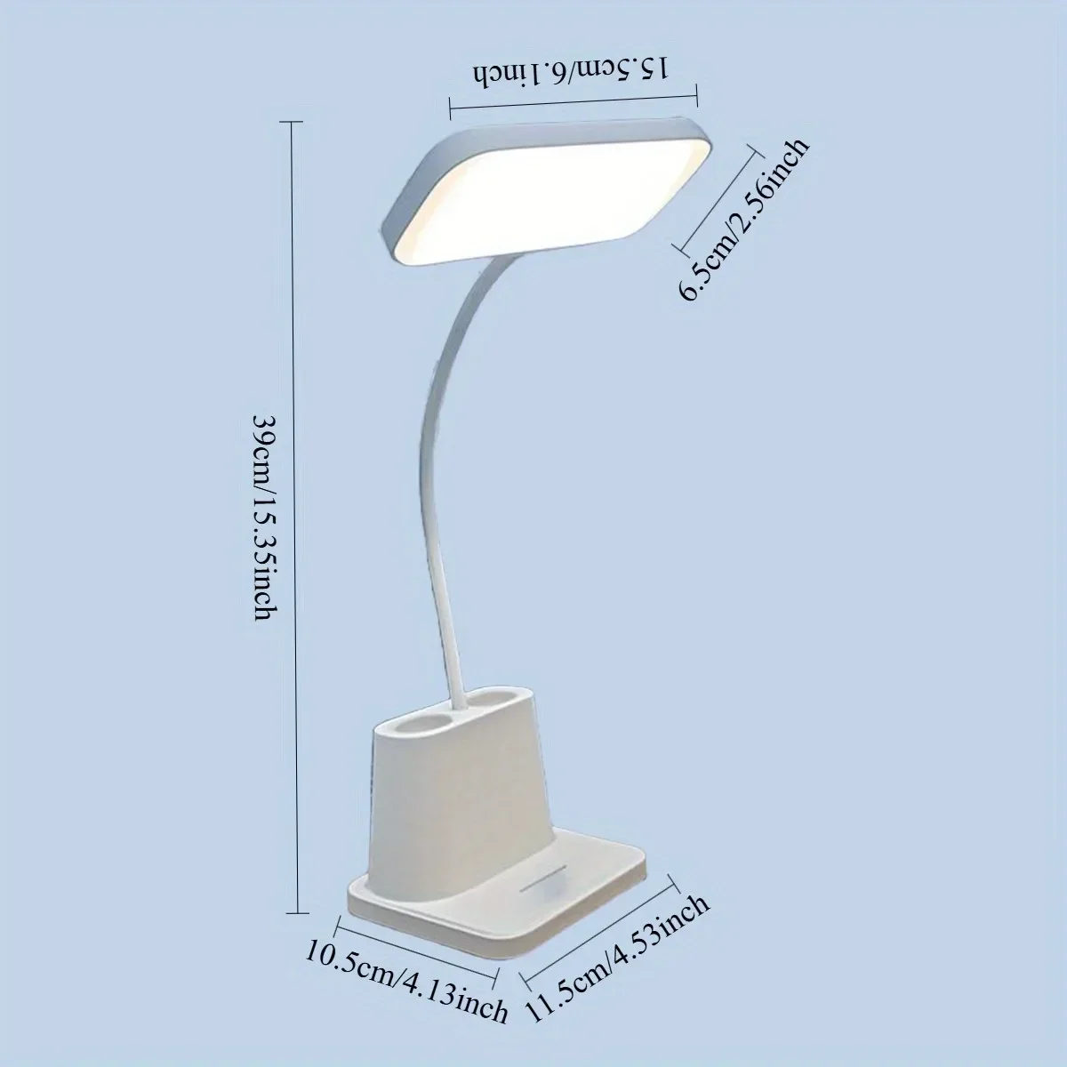 LED multi-functional desk lamp with stationery storage base, suitable for home reading bedside lighting and decorative lighting