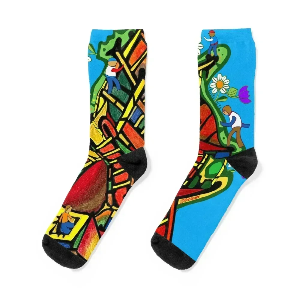 

Active PLAYGROUND Socks Climbing crazy hiphop sports and leisure Luxury Woman Socks Men's