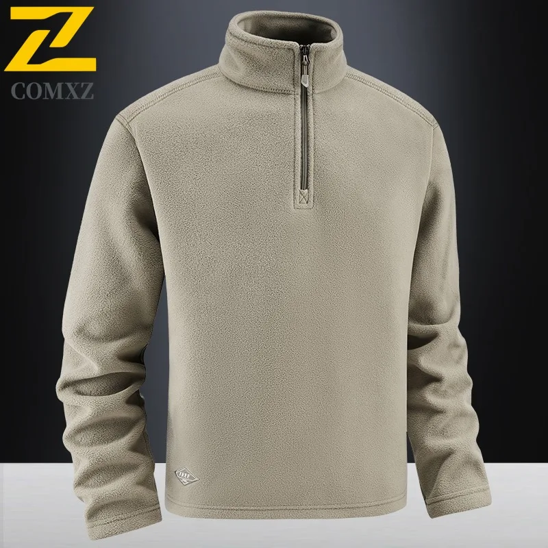 

COMXZ утепленная мужская куртка, теплое ветрозащитное пальто для путешествий на открытом воздухе, высококачественное однотонное легкое зимнее пальто с воротником-стойкой