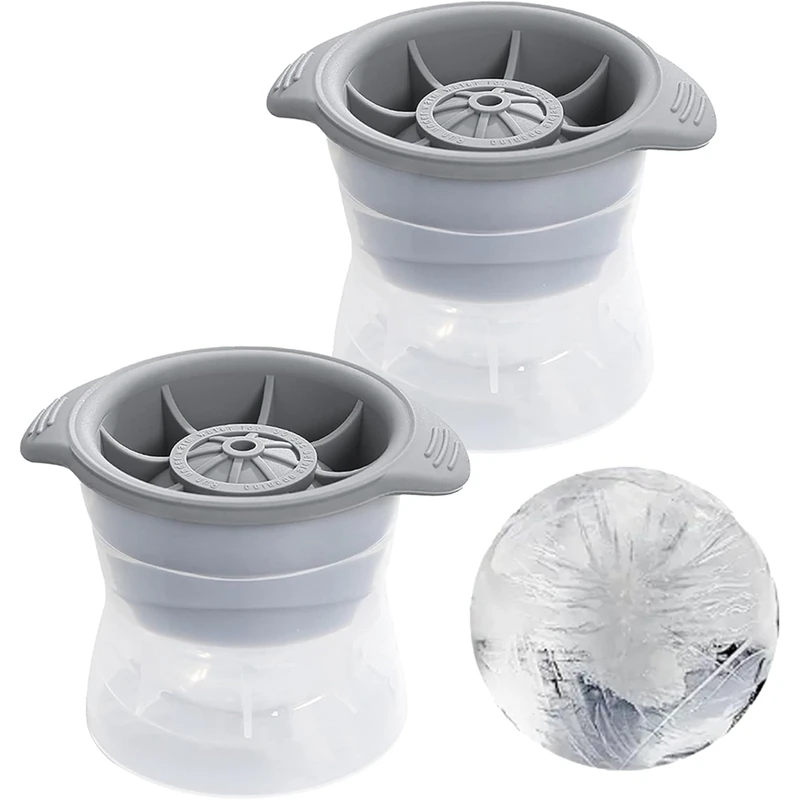 Silicone Sphere Molds Tray Set Ball Mold Makers Whiskey Cocktails Drinks-A69M