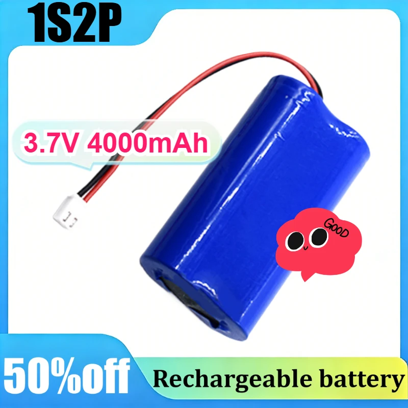 

Литиевая аккумуляторная батарея 1S2P 3.7V 18650, 4000 мАч, 4 Ач, перезаряжаемая, для систем видеонаблюдения, колонок, игрушечных машинок