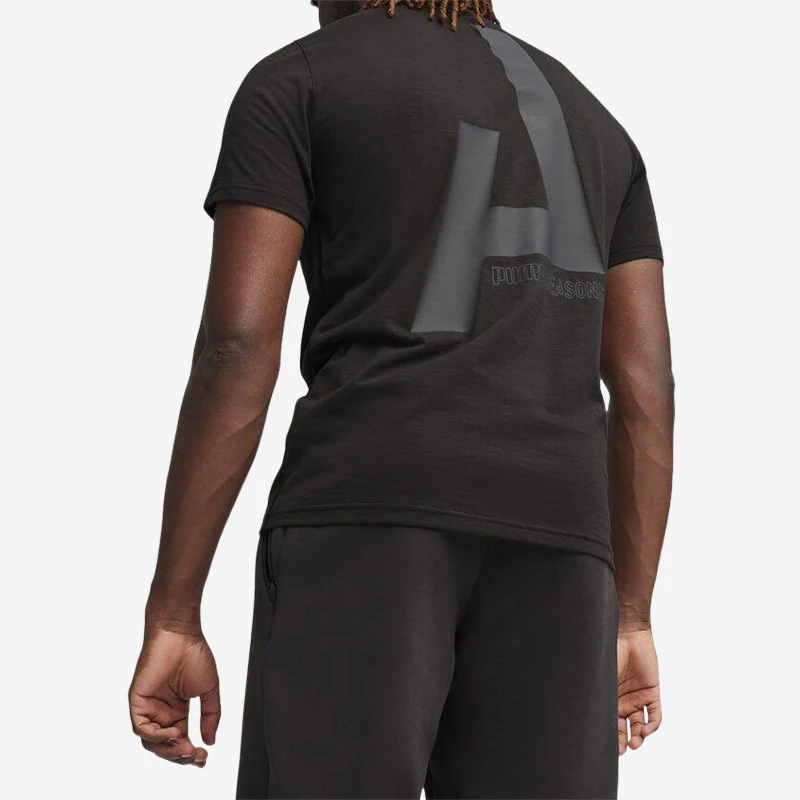 Puma Genuine Training Series Men's Hooded Sweat Absorbing and Moisture wicking Short Sleeve T-shirt 525111-01
