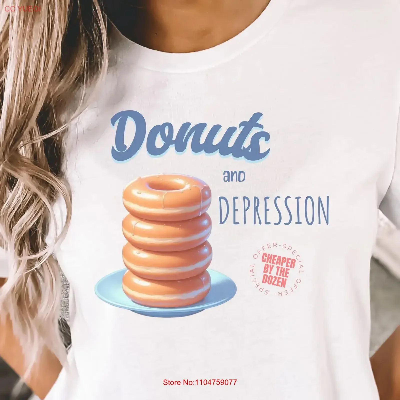 Donuts T Shirt Funny Breakfast Donut Lover Quirky Humor Panic Attacks Sarcastic Food tee  vintage Washed Comfortable Stylish