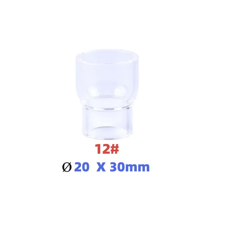 Argon arc welding accessories QQ150A welding gun transparent ceramic nozzle 12 # high temperature resistant quartz cup 15PCS
