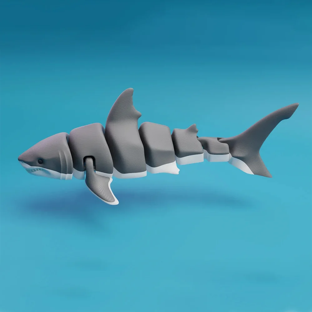 تماثيل الحوت والقرش المطبوعة ثلاثية الأبعاد: Orca، Beluga، Great White Trio - ديكور داخلي/خارجي