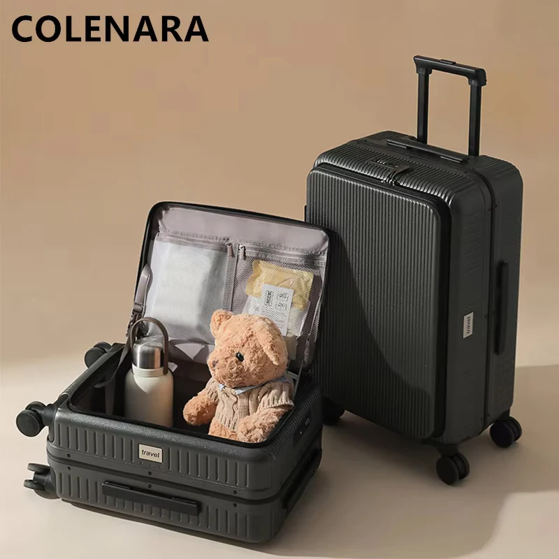 COLENARA Travel Luggage ABS + PC Boarding Box Large Capacity Trolley Case Multi-function Password Box 20