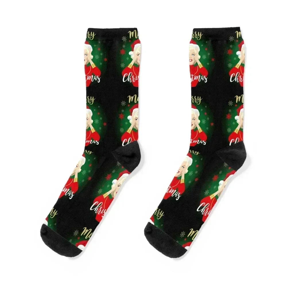 Blonde Christmas Socks crazy christmas stocking Socks Women Men's