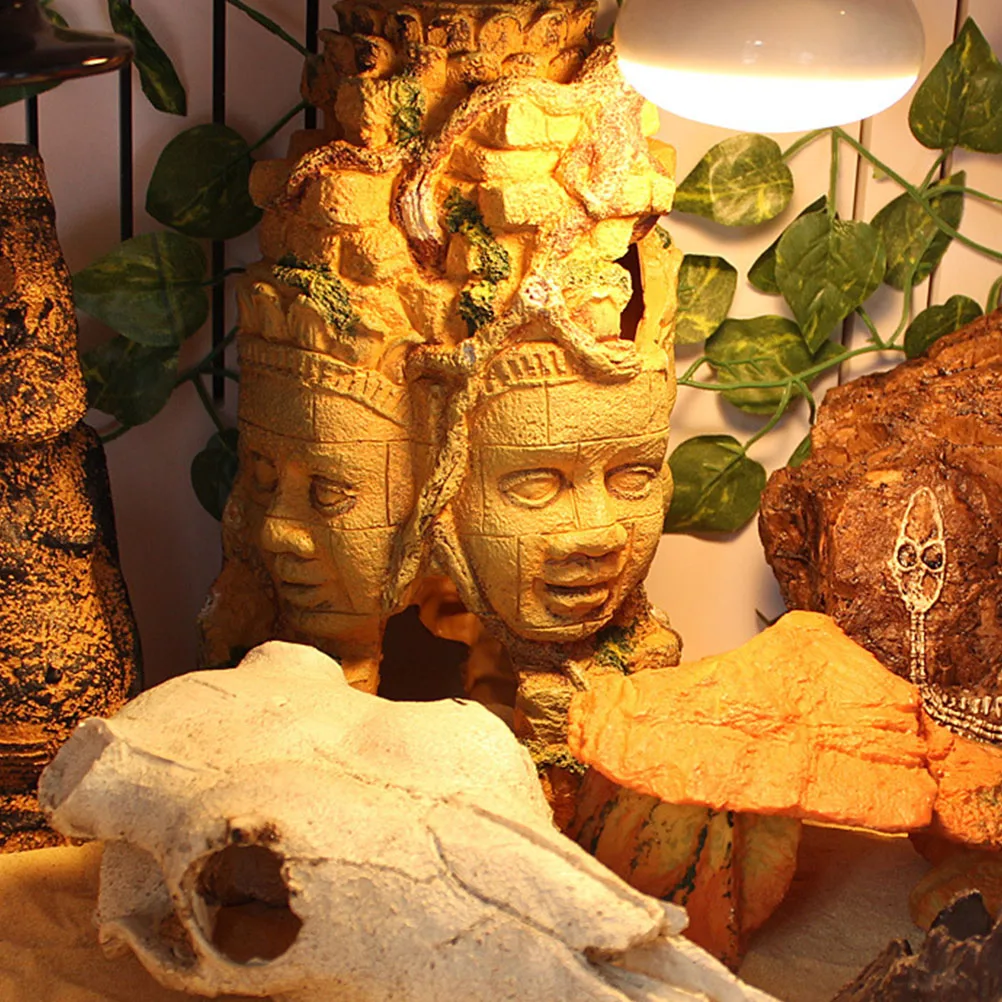 

1pc Water Plants Skull Ornaments Aquarium Decor Artificial Stone Resin Craft Fish Tank Decoration Cave Rock Bones Play