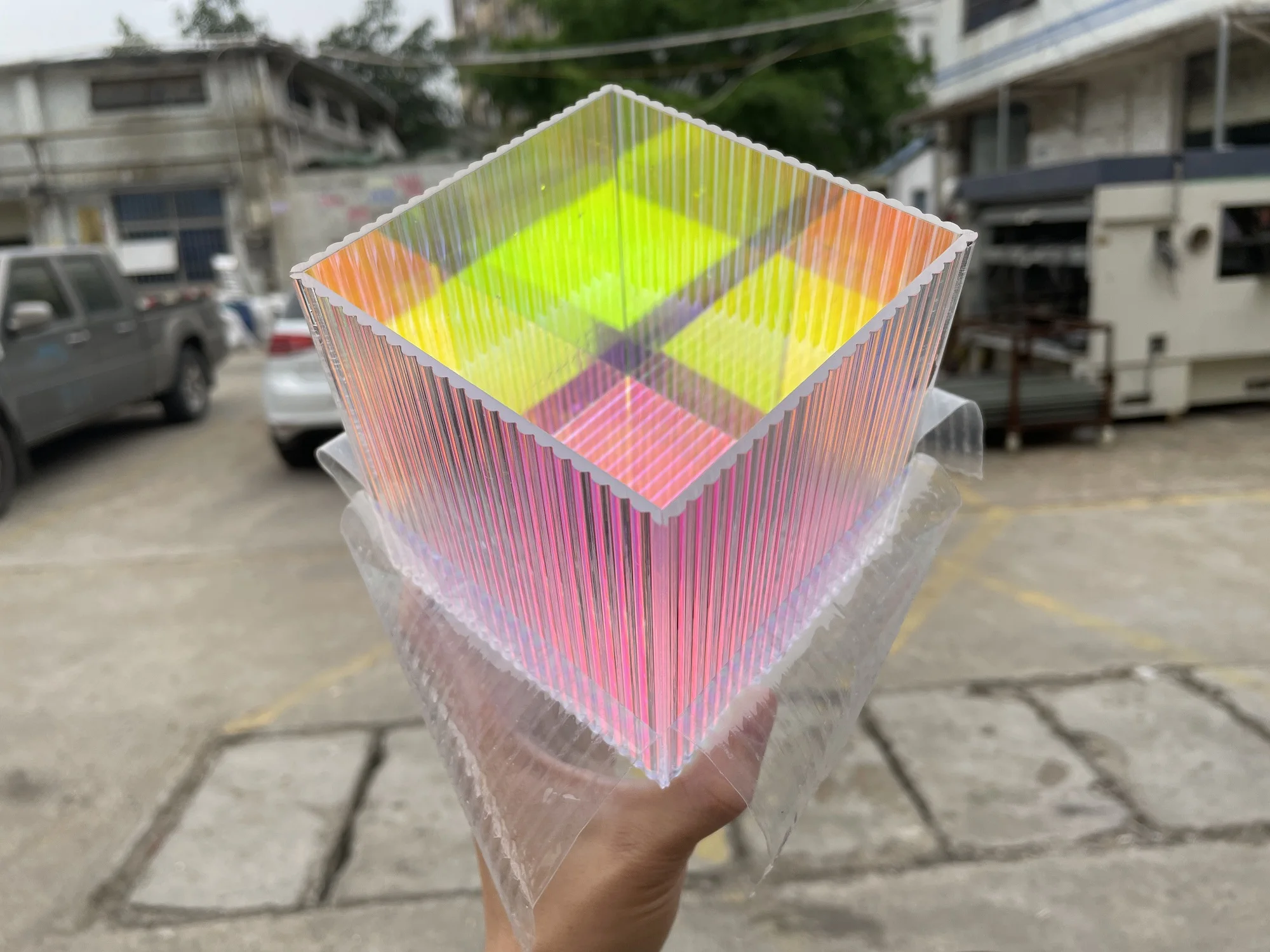 TextureCube: The Iridescent Acrylic Display Box That Transforms Small Treasures Into Art
