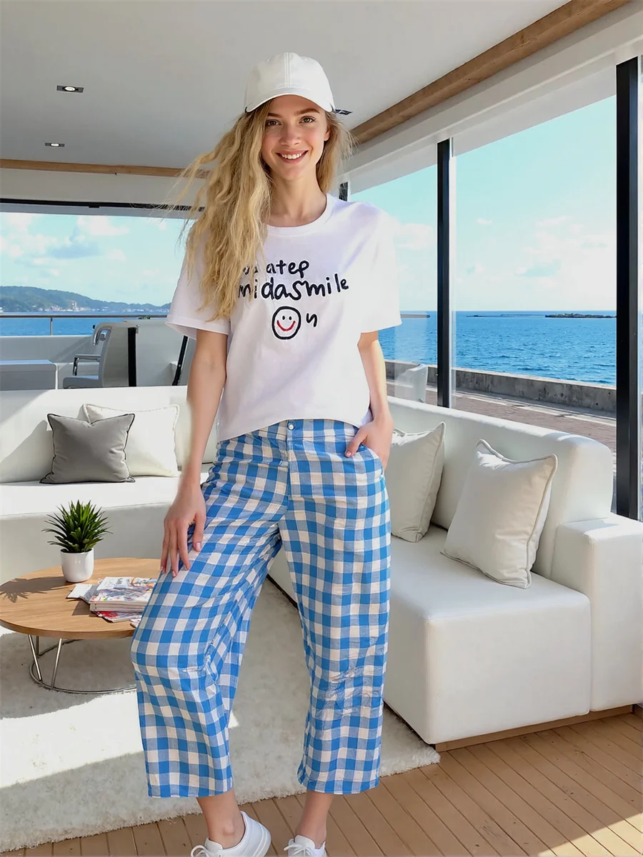 กางเกงผู้หญิง ดีไซน์หรูหรา สีฟ้าชมพู แต่งระบาย ดีเทลตกแต่ง ดีไซน์สำหรับงานเลี้ยงกลางคืน งานพิเศษ แฟชั่นทันสมัย สไตล์ OL