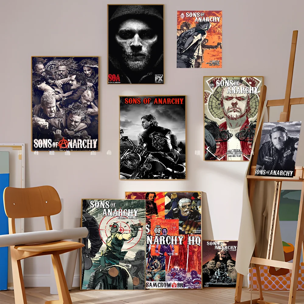 S-Sons Of A-Anarchy Classic Movie Posters Fancy Wall Sticker For Living Room Bar Decoration Room Wall Decor