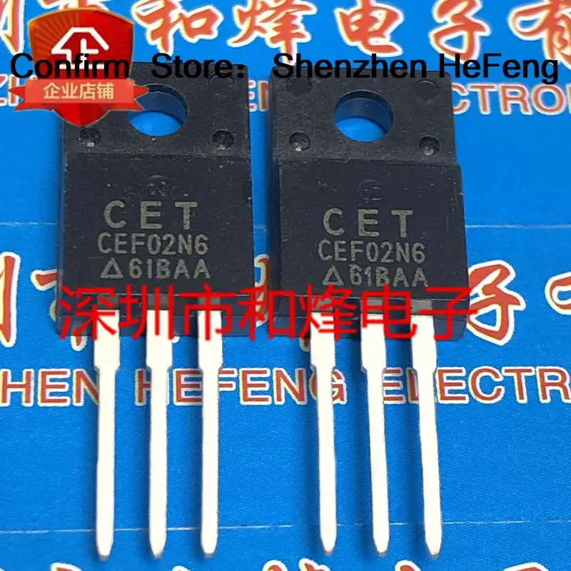 5PCS-10PCS CEF02N6  TO-220F 600V 2A      Original On Stock Quicky Shipping