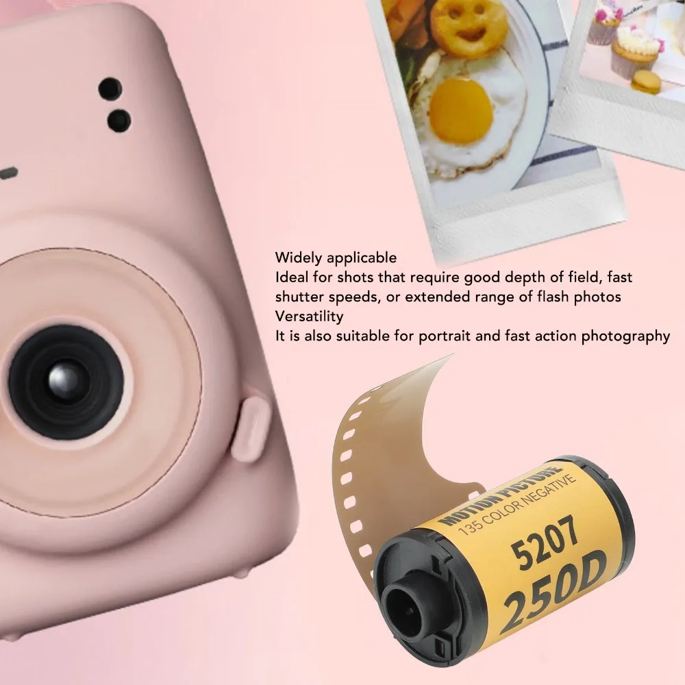 

35mm 35mm Color Print Film ECN 2 Process 200-250 Light Sensitivity Color Print Film 8 Sheets with Storage Box for 135 Camera