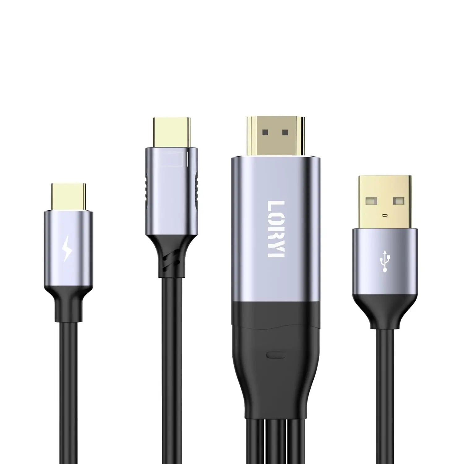 HDMI To USB C Cable 8.2ft Support Touch 4K@60Hz HDMI To Type C Converter Cord(Male to Male) For Monitor Xreal Air PS5 Xbox