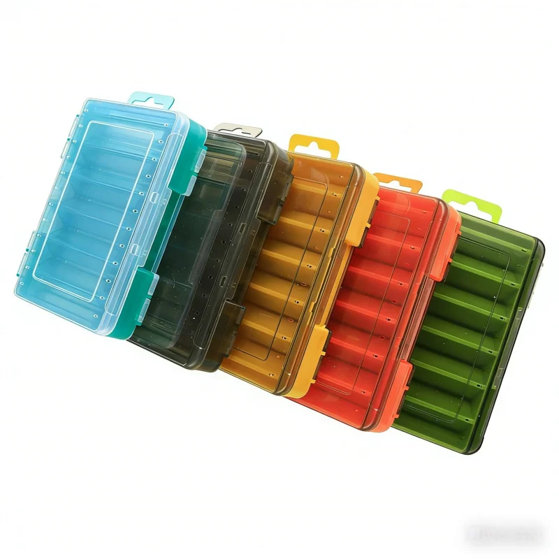 Large Double-Sided Double-Layer Lure Storage Box Hard Bait Box Specialized Minnow And Pencil Lures Fishing Tool Box Organized