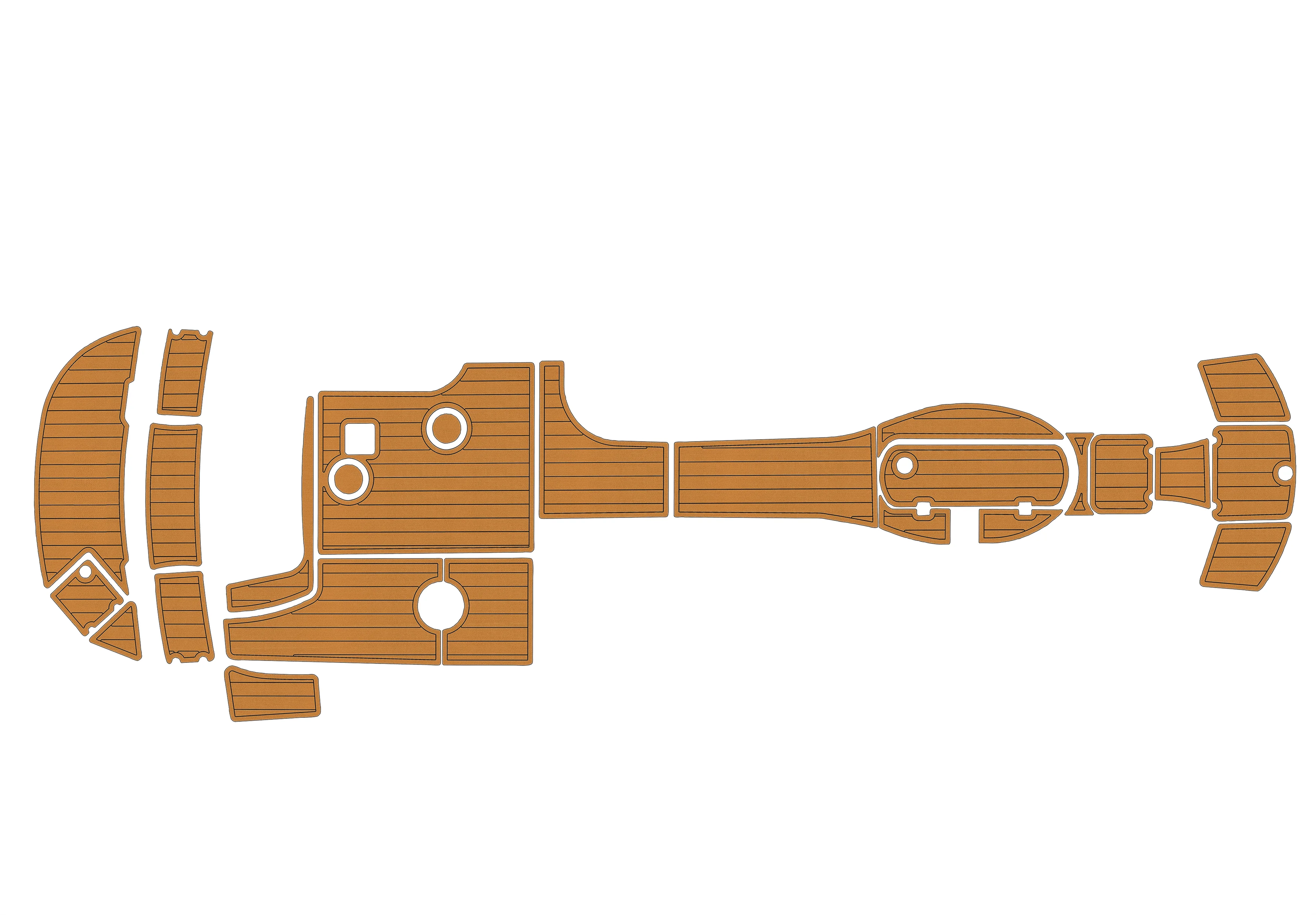 

Нескользящий коврик из морского искусственного тикового EVA - 2000-2006 Chaparral 233 Sunesta, самоклеящаяся подкладка для палубы лодки 1/4 дюйма (6 мм) для кокпита и палубы