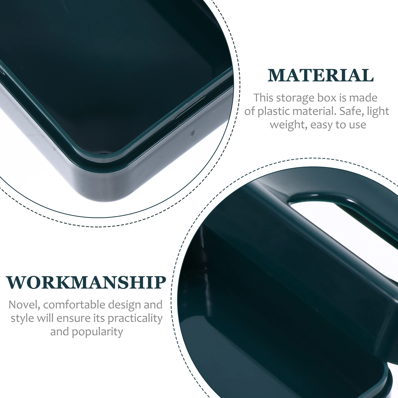 

Plastic Storage Box for Nail Lightweight Portable Container Suitable DIY Storage Tray Salon Supplies