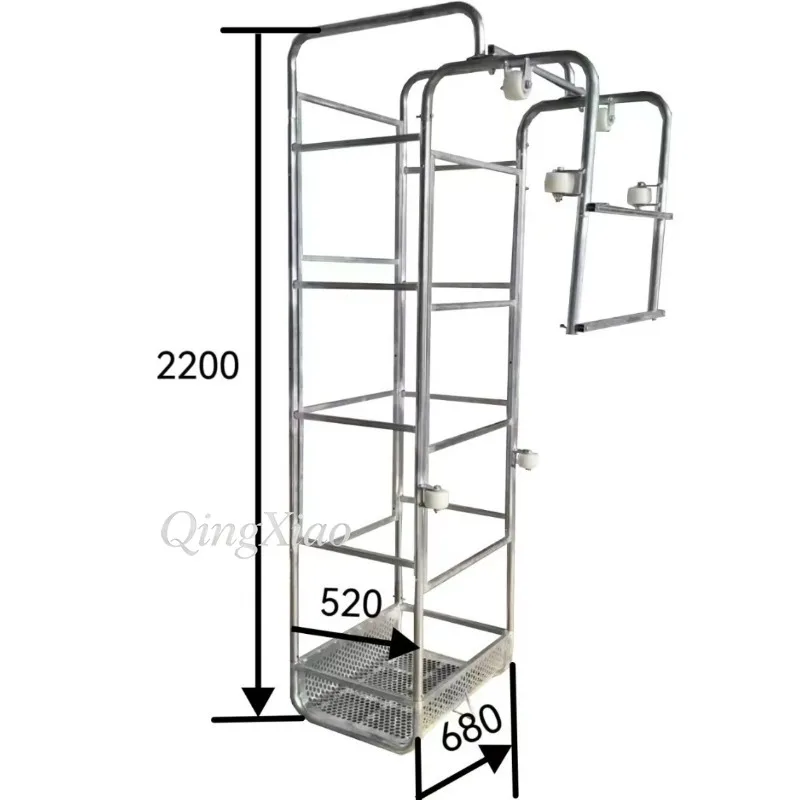 Guardrail Anti Collision Hanging Cage Folding Basket Road Bridge Construction Lightweight Pulley External Work Platform