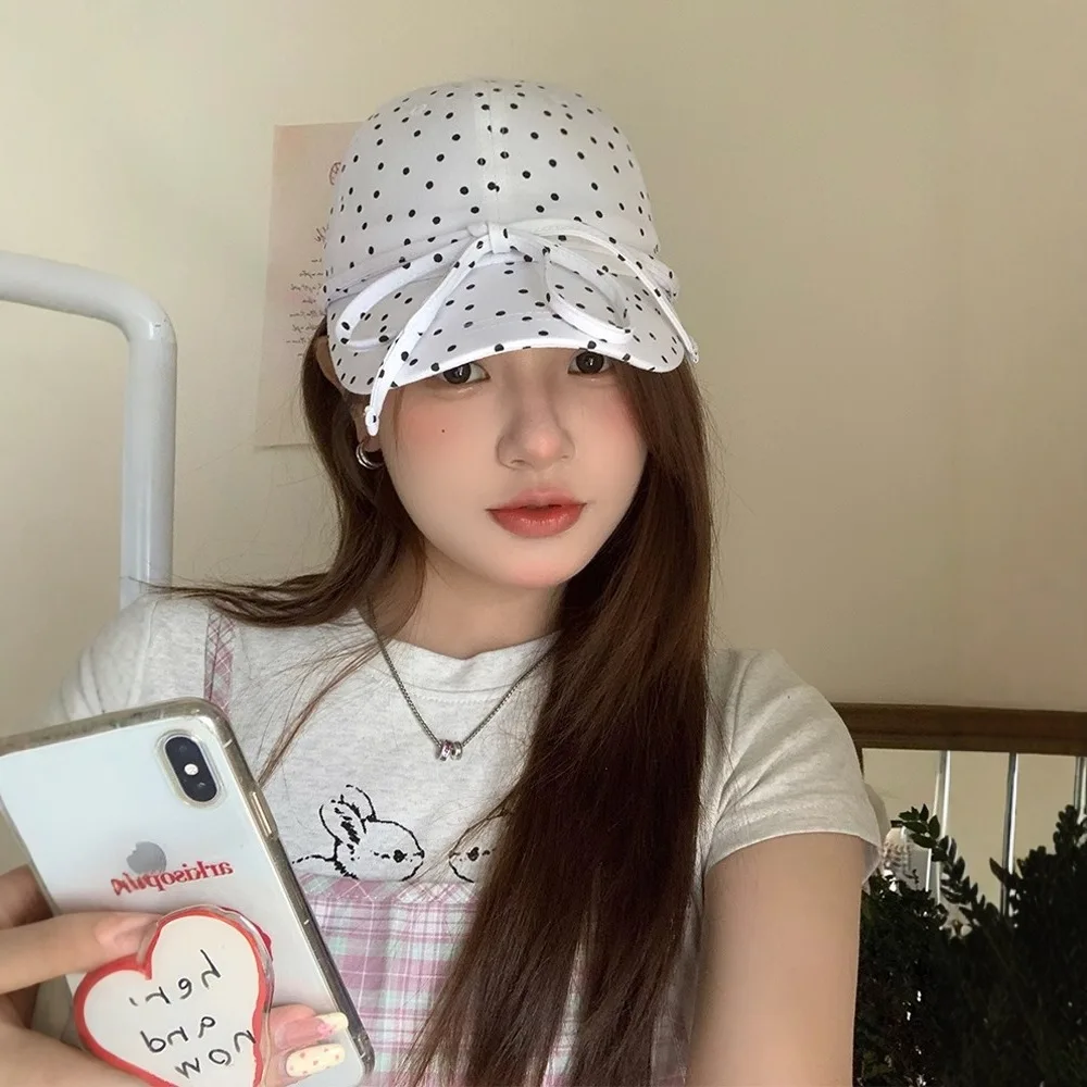 

Lace Butterfly Baseball Cap with Polka Dot Design UPF Adjustable Sun Hat for Women Summer UV Protection Baseball cap
