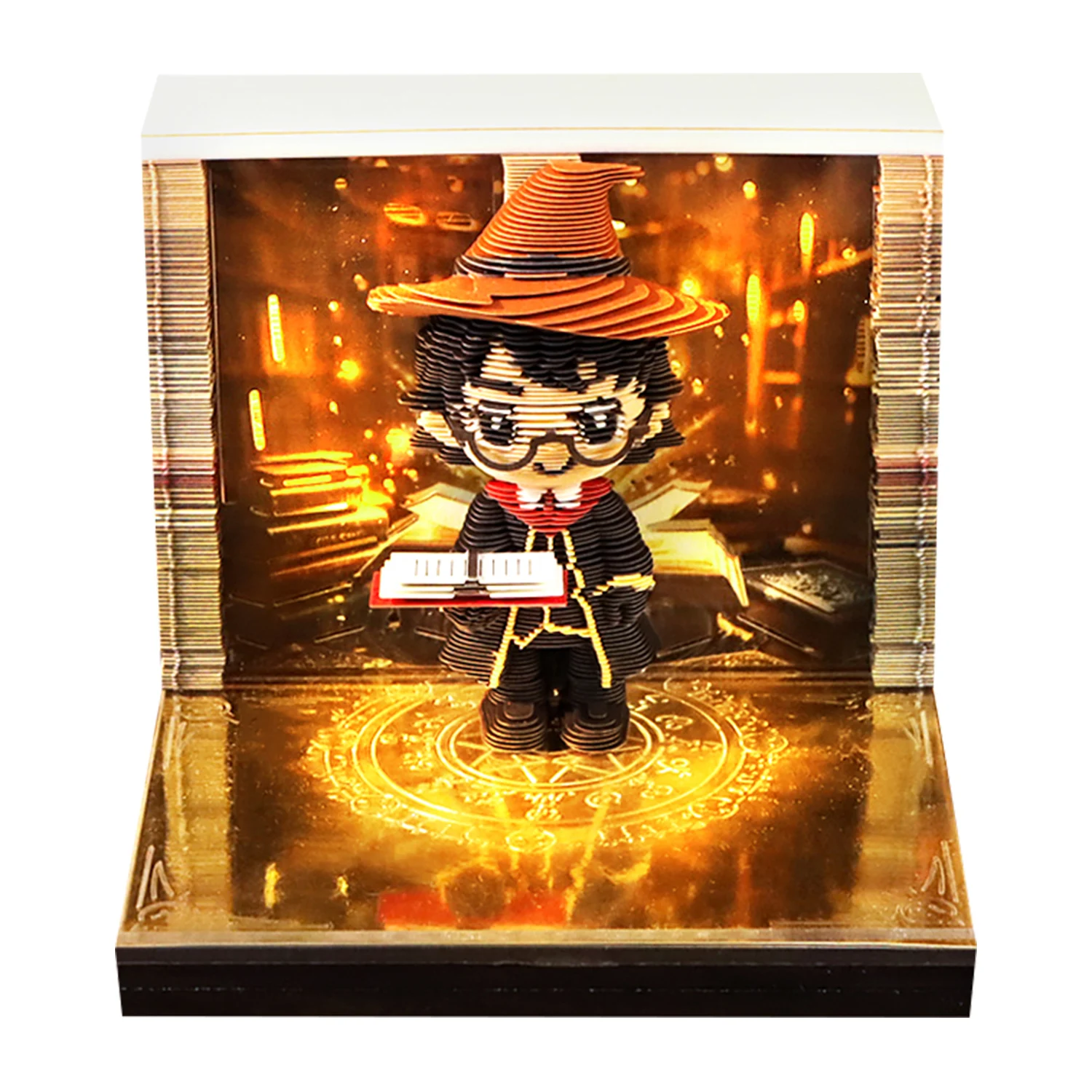 

2026 Calendar 3D Memo Pad Magic Castle Wizard Owl Train Platform Coin Bank Paper Notepad Stationery Gift for Birthday Holiday